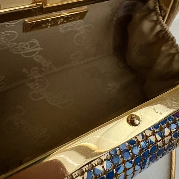 Whiting & Davis: Colorful Mosaic Clutch (Shoulder Strap Inside Too) - Picture 5 of 6